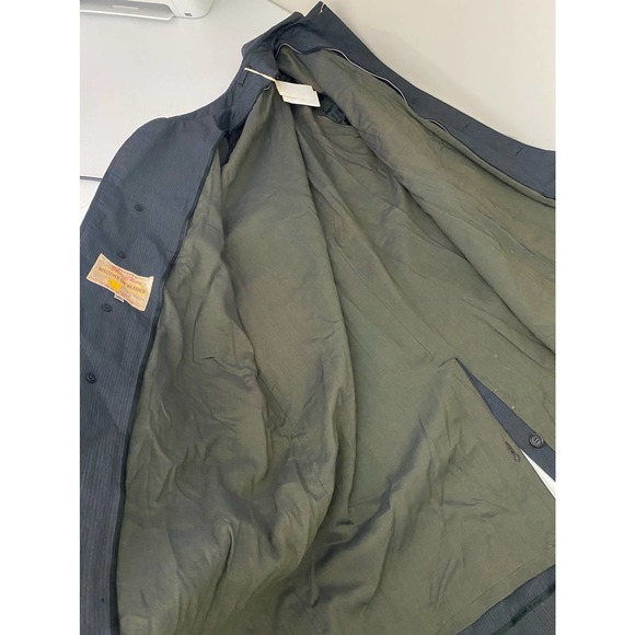 VTG NEW JC Penneys Town-Clad Whatever the Weather stripe trench Topcoat 40R - Picture 5 of 6